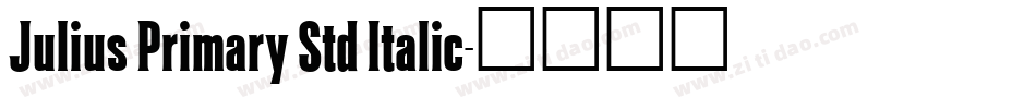 Julius Primary Std Italic字体转换